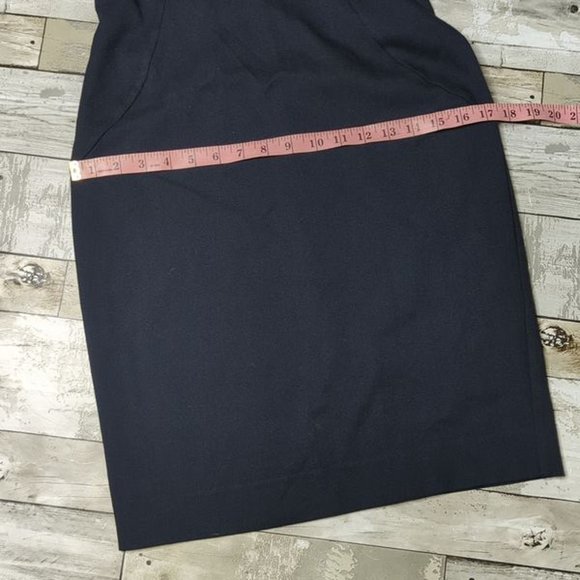 L’AGENCE Cutout Stretch Jersey Sheath Dress in Navy - Picture 2 of 8